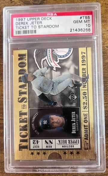 1997 Upper Deck Ticket to Stardom Derek Jeter PSA 10