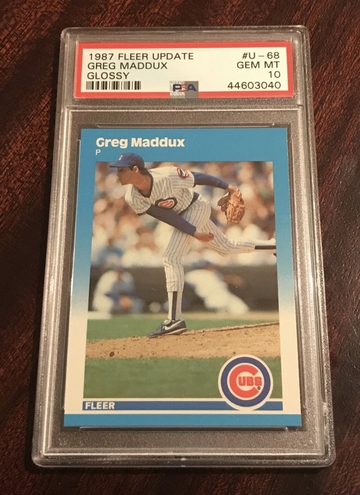 Greg Maddux 1987 Fleer Update Glossy HOF RC PSA 10
