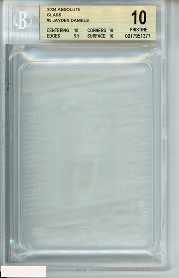 2024 PANINI ABSOLUTE GLASS JAYDEN DANIELS #5 ROOKIE RC BGS 10
