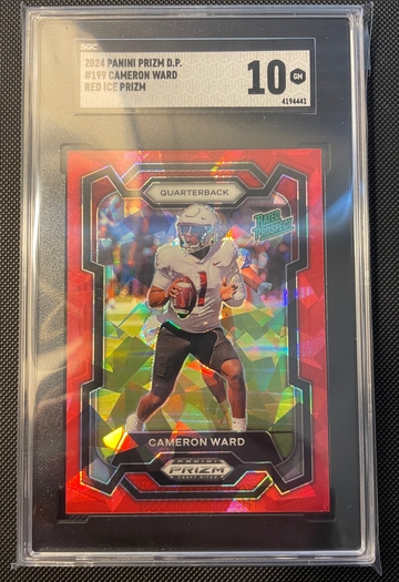 2024 Panini Prizm Draft Picks Cameron Ward Red Ice SGC 10