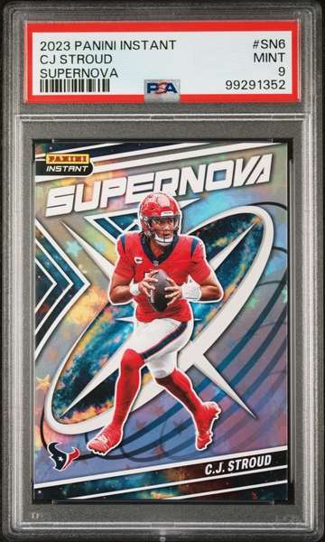 C.J. Stroud 2023 Panini Supernova NFL #SN-6 Football Card Graded PSA 9 Mint