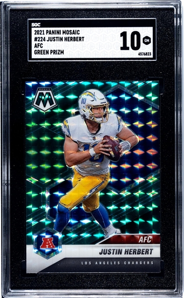 2021 Mosaic #224 Justin Herbert AFC SGC 10