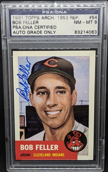 Bob Feller 1991 Topps Archives 1953 Series IP Auto