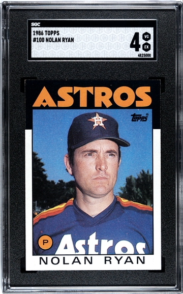 1986 Topps card #100, Nolan Ryan
