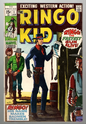 1970 Marvel Ringo Kid Western Comic Book #1 VF+/NM- 