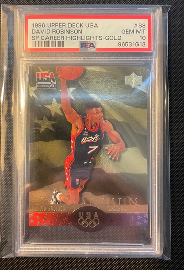 1996 Upper Deck USA Basketball David Robinson Gold PSA 10