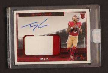 2021 Panini One 3 Trey Lance Rookie /15 San Francisco 49ers Auto