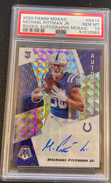 Michael Pittman Jr Mosaic Auto PSA 10