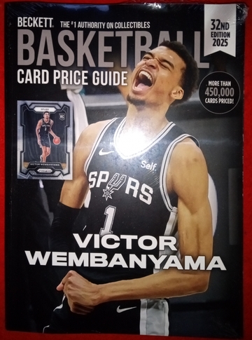 $34.95 New Beckett Basketball Card Price Guide 32nd Edition 2025 Victor Wembanyama San Antonio Spurs