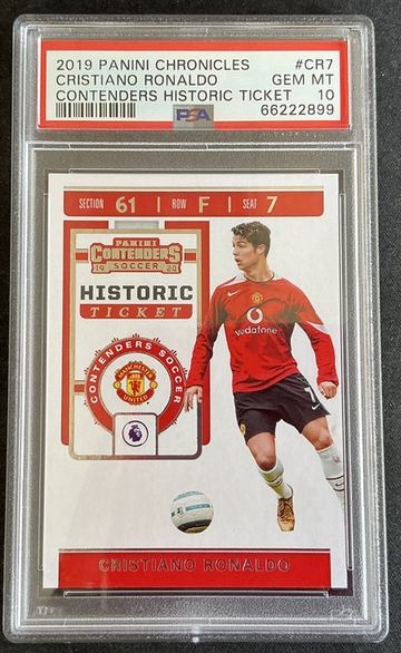 2019 Panini Chronicles Cristiano Ronaldo Ticket PSA 10 GEM MT