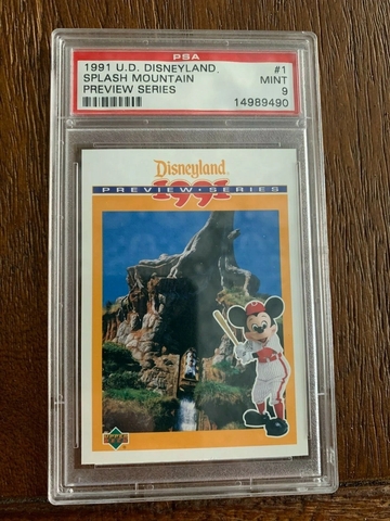 1991 Upper Deck Disneyland Preview Series Splash Mountain #1 PSA 9