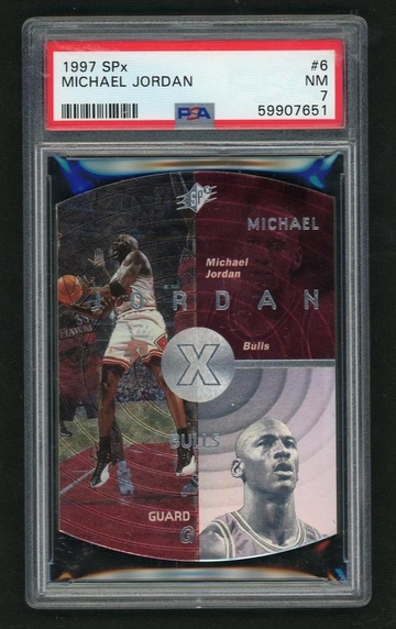 1997 Upper Deck SPx 6 Michael Jordan PSA 7 NM Chicago Bulls