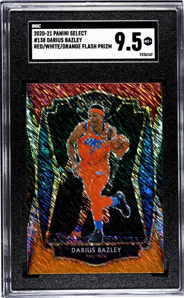 2020-21 Panini Select Red/White/Orange Flash Darius Bazley #138 SGC 9.5