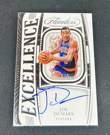 2023-24 Joe Dumars Panini Flawless Excellence Silver Auto 24/25 Signatures SP Autograph