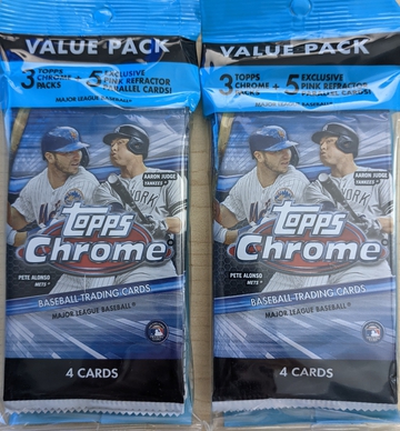 2020 Topps Chrome Cello Packs x2 (Lot of 2) Baseball