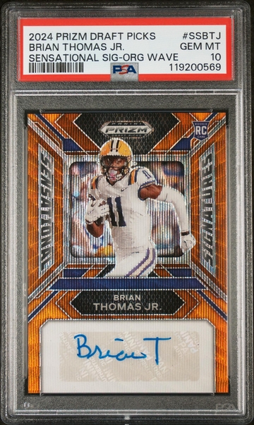 2024 Prizm #SS-BTJ Brian Thomas Jr. Sensational Signatures /75 PSA 10