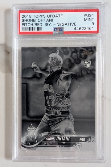 2018 Topps Update US1 Shohei Ohtani Rookie RC Negative SSP PSA 9