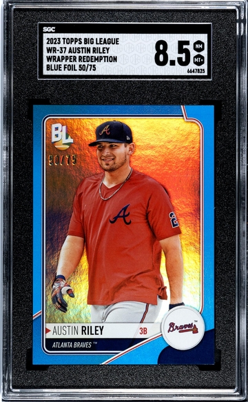 2023 Topps Big League #WR-37 Austin Riley Wrapper Redemption /75 SGC 8.5