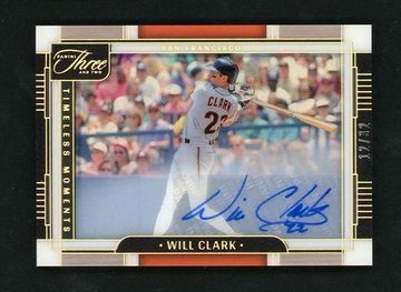 2022 Panini Three and Two TMS-WC Will Clark Timeless Moments San Francisco Auto