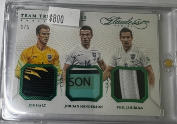2016 Flawless Soccer Team Trio Triple Patch England /5
