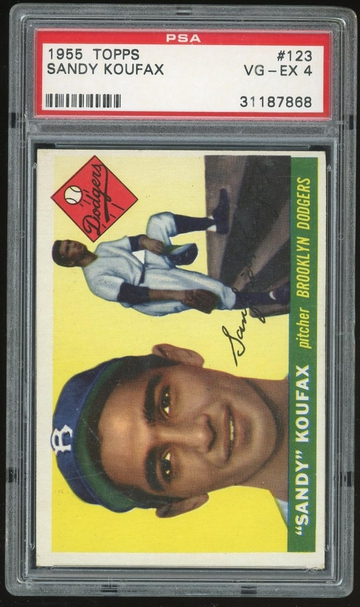 1955 Topps Sandy Koufax Rookie PSA 4