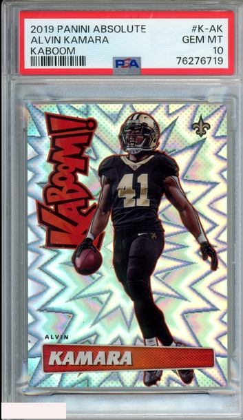 2019 PANINI ABSOLUTE KABOOM! ALVIN KAMARA #K-AK SAINTS PSA 10 GEM MT