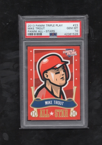 2013 Panini Triple Play Panini All-Stars #23 Mike Trout POP 2! PSA 10 GEM MINT