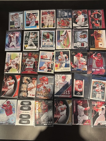 Mike Trout Baseball Card Lot (239) - Many Inserts, Parallels Nice Variety Angels