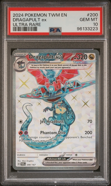 2024 Pokemon #200/167 Dragapult ex Ultra Rare PSA 10
