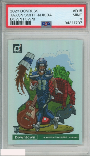 2023 PANINI DONRUSS DOWNTOWN! JAXON SMITH-NJIGBA #D15 ROOKIE RC PSA 9 MINT