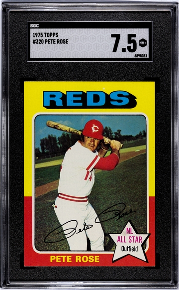 1975 Topps #320 Pete Rose SGC 7.5 NM+ Reds