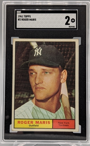 1961 Topps #2 Roger Maris SGC 2