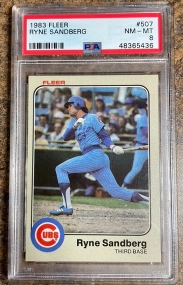 Rune Sandberg 1983 Fleer RC PSA 8