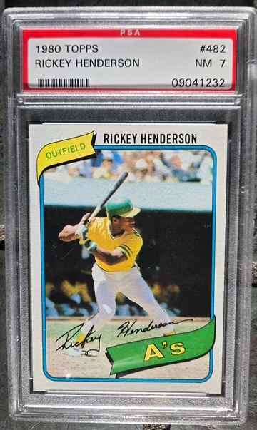 1980 Topps 482 Rickey Henderson PSA 7