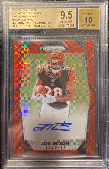 Joe Mixon 2017 Prizm Red Power RC Auto #’d / 49 BGS 9.5 GEM MINT