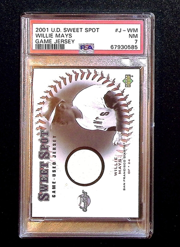 2001 UD Sweet Spot WILLIE MAYS Game Jersey HOF