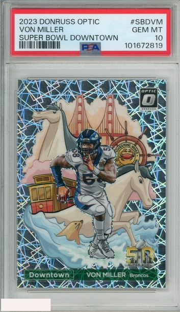 2023 PANINI DONRUSS OPTIC SUPER BOWL DOWNTOWN VON MILLER #SBDVM PSA 10