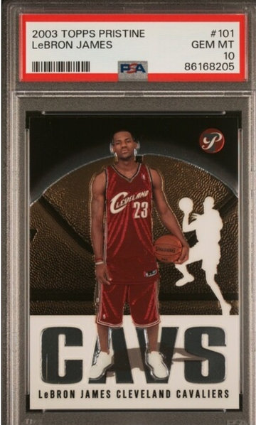 Lebron james 2003 topps pristine psa 10