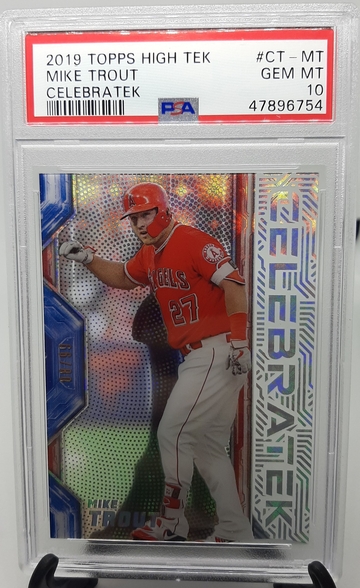 2019 Topps High Tek Mike Trout Celebratek PSA 10 8/99