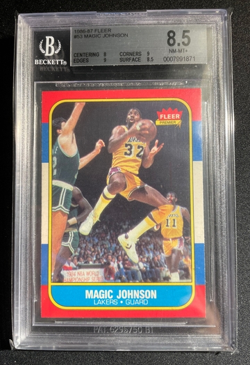 BGS 8.5 MAGIC JOHNSON 1986 FLEER 