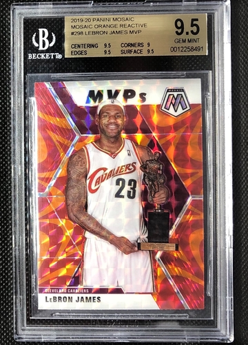 Lebron James 2019-20 Mosaic #298 MVP Orange