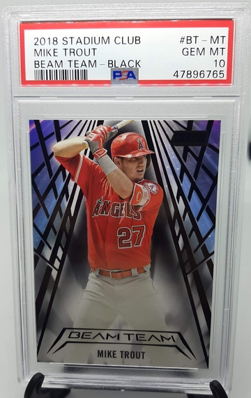 2018 Topps Stadium Club Mike Trout Beam Team Black PSA 10  47/99