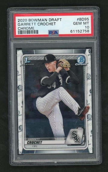 2020 Bowman Chrome BD95 Garrett Crochet Rookie PSA 10 GEM MT White Sox