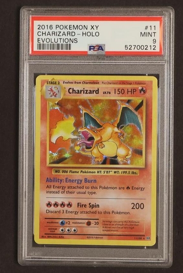 2016 Pokemon XY Evolutions #11 Charizard Holo PSA 9 Mint