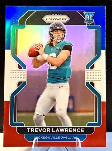 2021 Panini Prizm Rookie  Trevor Lawrence #331  Red White & Blue Prizm  RC Jaguars