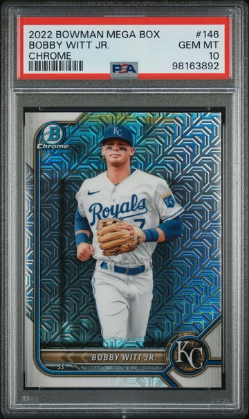 2022 Bowman Mega Box Chrome Bobby Witt Jr 146 PSA 10