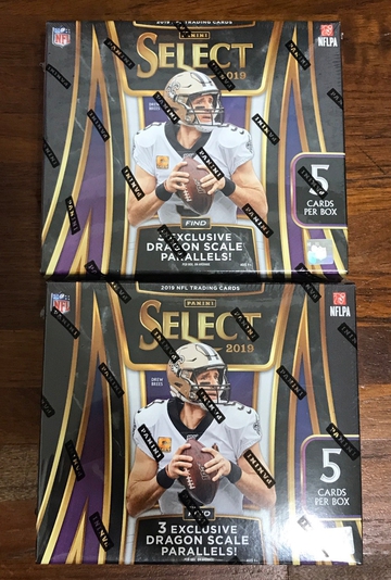  (2) 2019 Panini Select Football Tmall Sealed Boxes ( 3 Exclusive Dragon Scale /88 )