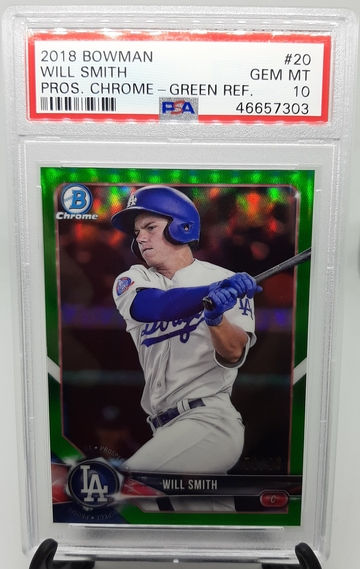 2018 Bowman Chrome Will Smith Green Refractor PSA 10 54/99