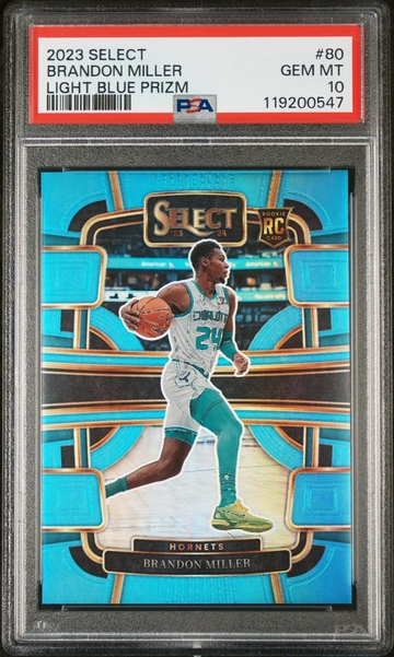 2023 Select #80 Brandon Miller Concourse /299 PSA 10