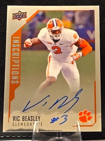2015 Upper Deck  Inscriptions  Vic Beasley  #VB  Rookie Auto RC  Clemson